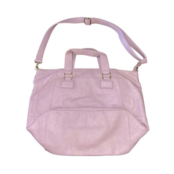 BCBGeneration Large Shoulder Crossbody Purse Bag Lavender Faux Leather - Picture 2 of 7